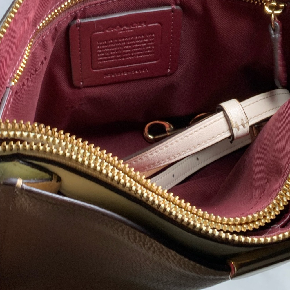 Coach Dreamer Tan and Cream Crossbody Bag - Picture 10 of 12